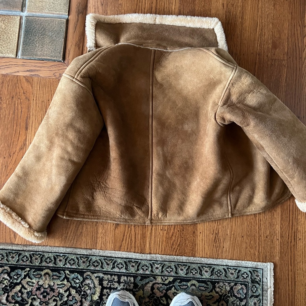 Saks Fifth Avenue Tan Shearling Jacket - Picture 5 of 7